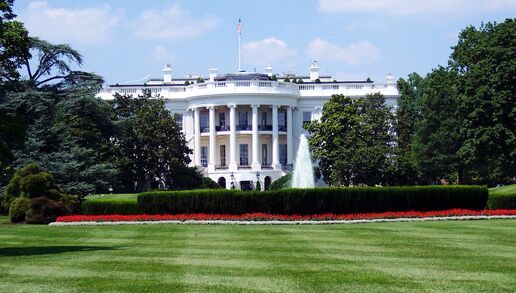 A picture of the White House.