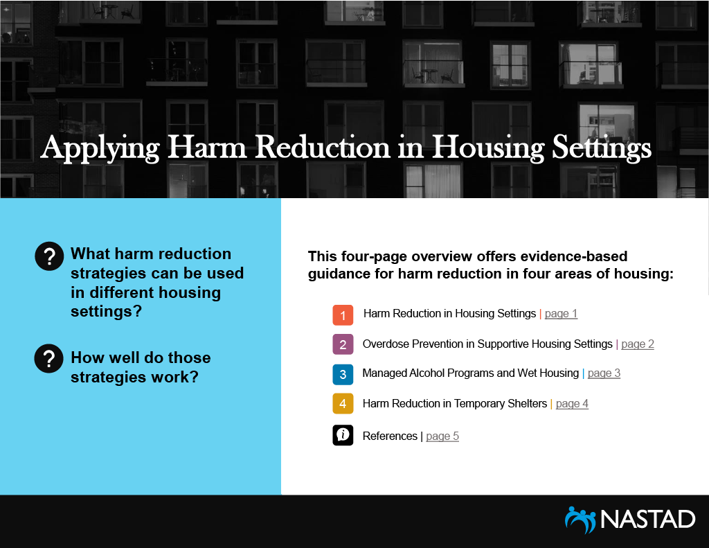Applying Harm Reduction in Housing Settings