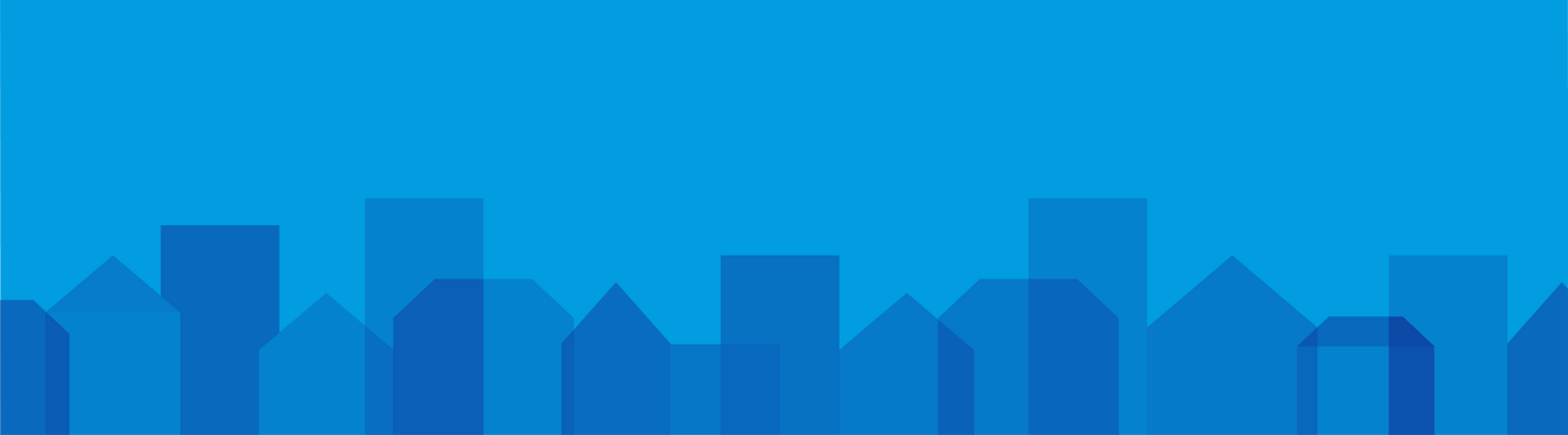 Housing header on a medium blue background