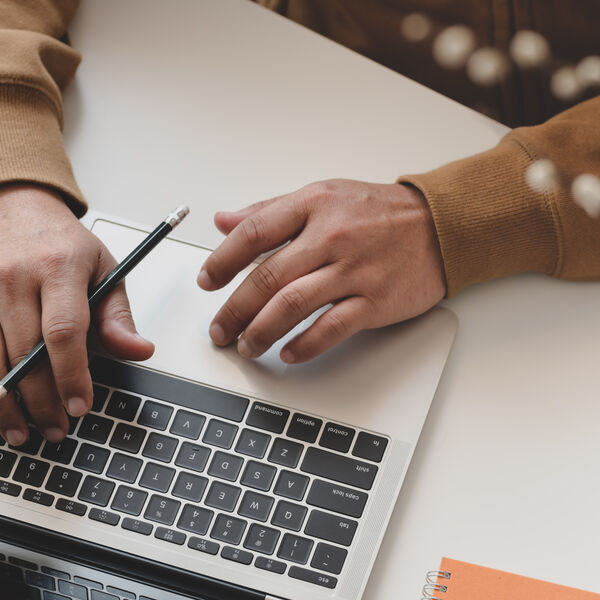 Stock Photo of Typing on Computer